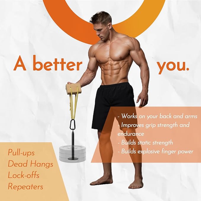 1 Pair Wooden Hangboard for Climbing Training – Dual-Pocket Grip Blocks for Finger Strength, Grip Power & Climbing Conditioning – Portable Beech Wood Fingerboard