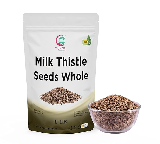 Milk Thistle Seeds 1 LB (Whole) | Whole Milk Thistle For Tea | By Yogi's Gift®