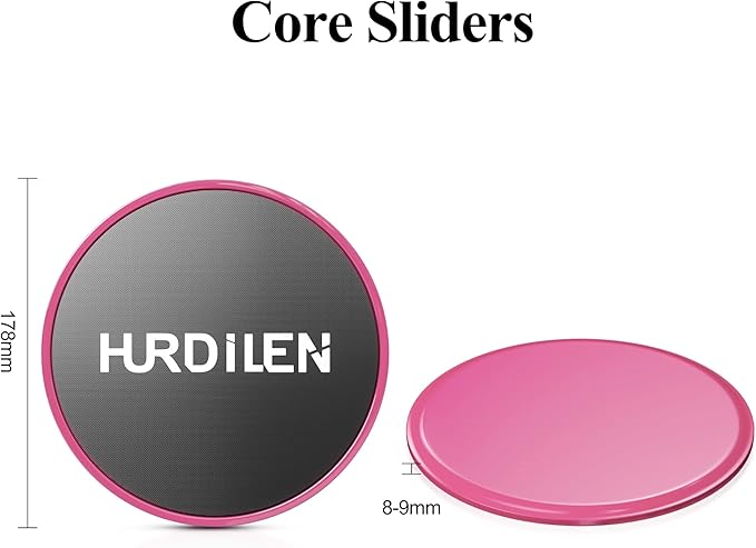 Core Sliders, Exercise Gliding Discs Dual Sided Use on Carpet and Hardwood Floors, Lightweight and Perfect Fitness Apparatus for Training Abdominal Core Strength