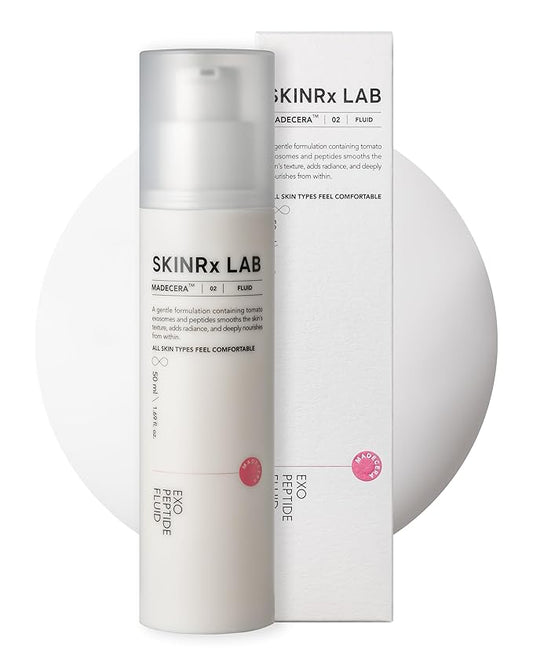 SKINRxLAB MadeCera Exo Peptide Fluid - Korean Anti-Aging Face Lotion with Ceramides, Peptides for Firming, Hydrating, Smoothing - Elasticity Boosting & Radiant Skin Complexion, 1.69 fl.oz.