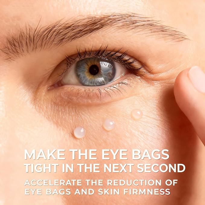 Anti Aging Eye Cream with Hyaluronic Acid & Vitamin E – Hydrating Under Eye Cream for Visible Wrinkles & Bag Appearance, Helps Visibly Tighten & Reduce Puffiness