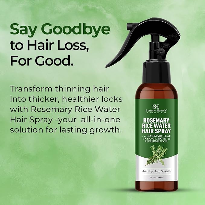 Botanic Hearth Advanced Rosemary Water Spray For Hair Growth With Peppermint, Biotin | Thinning Hair Regrowth, Scalp Treatment For Men & Women| 6.8 Fl Oz