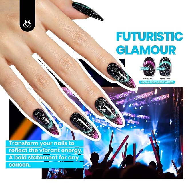 Beetles Cat Eye Gel Nail Polish Set - 36 Colors Red Purple Brown Green Burgundy Magnetic Christmas Gel Polish Kit Base Gel Glossy Matte Top Coat Magnet Soak off UV DIY Salon Nail Art Gift for Women