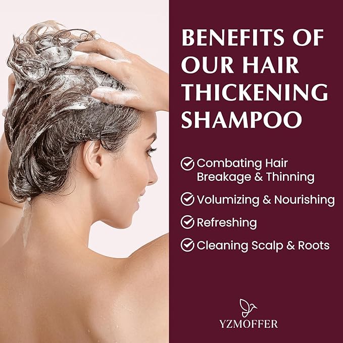 Hair Growth Shampoo for Thinning Hair: Advanced Biotin and Rosemary Shampoo with Rice Water for Women and Men Hair Loss - Herbal Essences Promotes Hair Root Activator, 10.5 Fl Oz