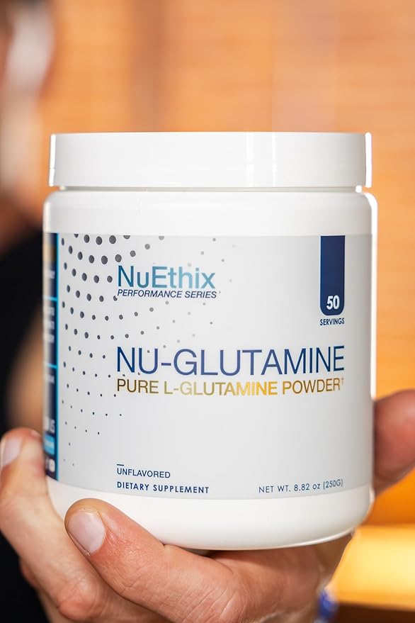 Nu-Glutamine Pure L-Glutamine Powder for Muscle Growth & Recovery & Soreness - Maximize Your Performance and Workout - 5g per Serving - 50 Servings
