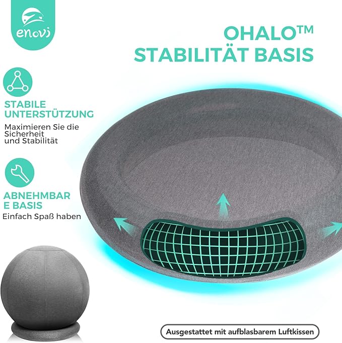 ProBalanceΩ Ball Chair, Yoga Ball Chair Exercise Ball Chair with Slipcover and Base for Home Office Desk, Birthing & Pregnancy, Stability Ball & Balance Ball Seat to Relieve Back Pain, Multiple color size
