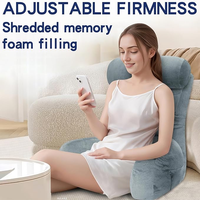 Back Pillow for Bed Sitting Up, Reading Pillow, Extra Large Arm Pillows for Adults for Back Support,Bed Pillow for Sitting up for Watching TV/Gaming/Relaxing
