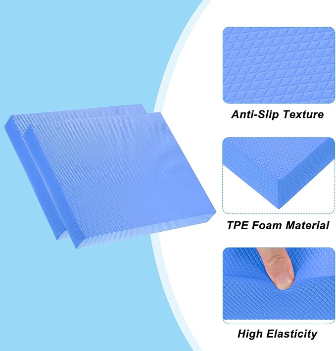 PATIKIL Balance Pad, Non-Slip TPE Foam Pad Cushion Exercise Yoga Mat Knee Pad for Fitness Stability Core Training Stretching