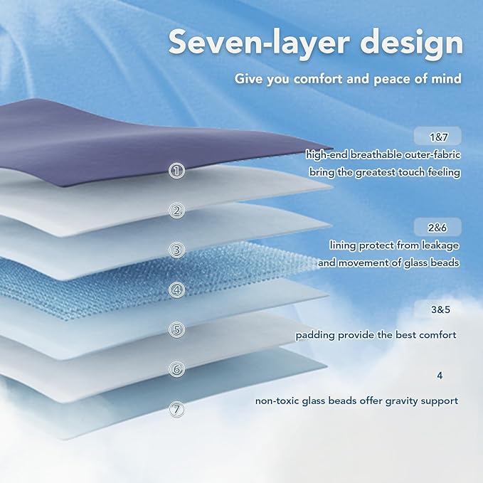 Topcee Weighted Blanket for Adults (20 lbs, 60" x 80") Queen Size Soft Cooling Heavy Blanket Sleeping, Apply to 190-210 lbs Body, Thick Breathable Blanket with Glass Bead, Easy Care