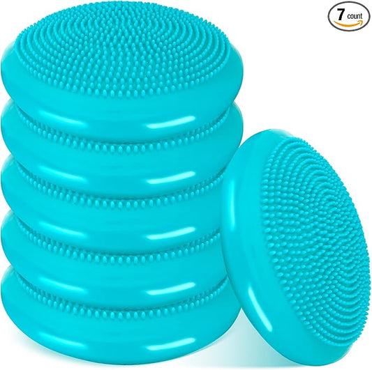 Amylove 6 Pcs Wiggle Seat Inflated Wobble Cushion for Sensory Kid 13 Inch Balance Disc Kids Flexible Seating Exercise Sensory Pad Chair Cushion for Classroom Office School