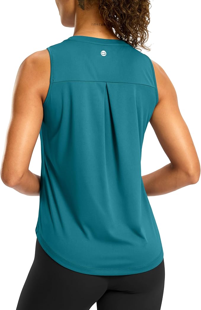 G Gradual Workout Tank Top for Women Sleeveless Athletic Yoga Tops High Neck Quick Dry Running Tennis Sports Shirts for Women