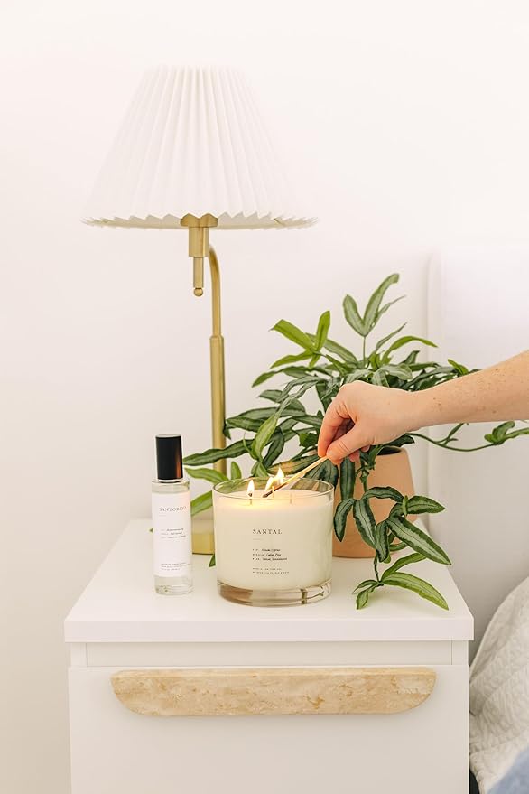 Brooklyn Candle Studio Santal XL 3 Wick Candle - Luxury Scented Candle, Vegan Soy Wax, Hand Poured in The USA, 100 Hour Slow Burn Time - 27oz