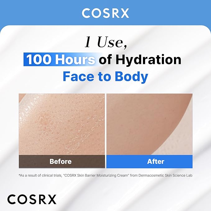 COSRX Barrier Moisturizing Cream - Body and Face Moisturizer for Dry Skin with Ceramide & Hyaluronic Acid, Unscented Hydrating Body Lotion, 15.2 fl.oz, Korean Skin Care