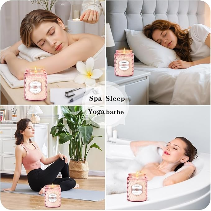 6 Pack Soy Wax Candles Sets, Scented Candles Gifts Sets for Women Birthday Christmas, 5.5 Oz Each Natural Aromatherapy Candles for Home, Spa, Relaxation & Home Decoration
