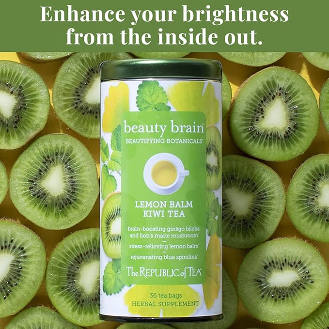 The Republic of Tea Beautifying Botanicals Beauty Brain Herbal Tea, 250 Tea Bags