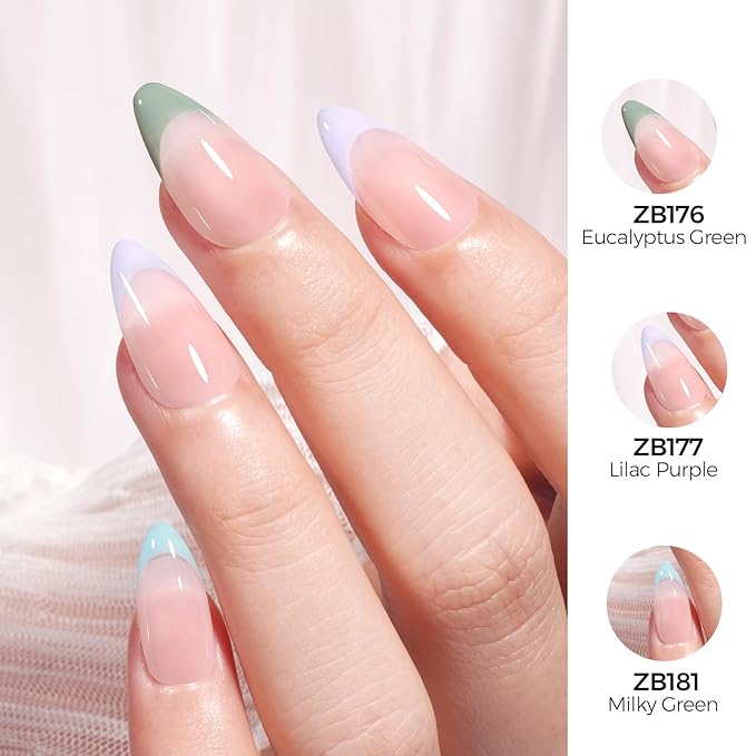 TOMICCA Sage Green Gel Polish, Emerald Olive Green Nail Polish, Soak Off UV Cure Eucalyptus Pastel Gel Polish for Nail Art Manicure Salon DIY