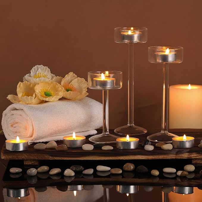 24 Packs Beeswax Tealight Candles, Pure Beeswax Tea Lights Candle, Natural Organic Tealights Candles Unscented Smokeless Clean Burning with 4 Hour Burn Time