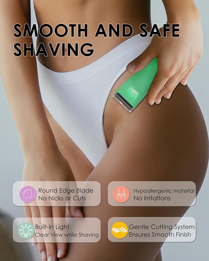 Manscaper for Men, Groin Trimmer for Men and Women, Body Hair Trimmer and Ball Trimmer with Light, Pubic Hair Shaver, Manscape Kit, 7 Precisions, Waterproof Wet / Dry Grooming, 240 Minutes Shaving