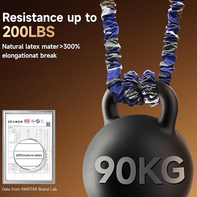 Innstar Multi-Function Resistance Bands for Working Out, Push Up Exercise Bands Resistance Bands Set for Bench Press Gym Equipment, Home Workout, Travel Portable