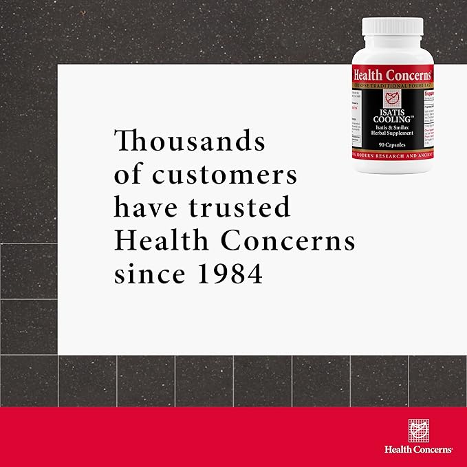 Health Concerns Isatis Cooling – Immune & Inflammation Support – Gut Health, Intestinal Relief, Urinary Tract Cleanse, Heat Clearing & Detox – Chinese Herbal Supplement for Men & Women – 90 Capsules