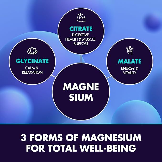 Magnesium Glycinate 2150MG Gummies for Women and Men, High Absorption Magnesium Glycinate, Citrate, Malate Gummies for Adults & Kids, Sleep Support, Sugar Free, Vegan, 60 Chews, Orange