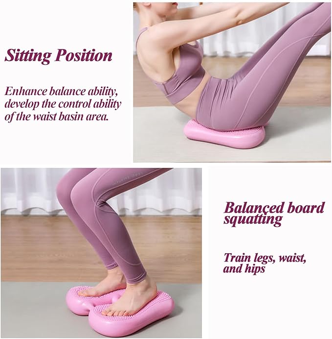 Inflatable Stepper for Exercise, Balance Training Mat for Fitness Yoga, Multi-Function Air Stepper for Gym, Home & Office