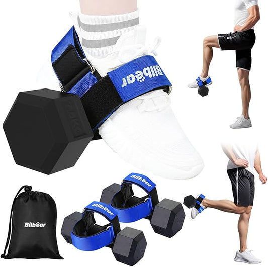 Tibialis Trainer Strap for Shin Splint Relief Exercises,Adjustable Dumbbell Foot Attachment for Hip Flexor Raises,Dumbbell Ankle Strap Relieve Leg Pain Increase Range of Motion
