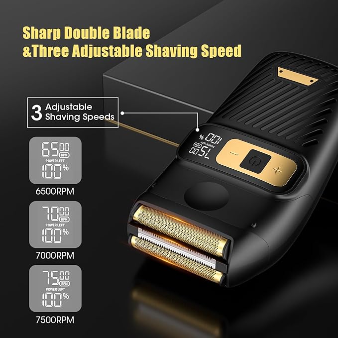 RESUXI Hair Clippers for Men Cordless Hair Trimmer Electric Shavers for Men Set,Professional Barber Clippers for Haircut Grooming Kit+Foil Blade Shaver+Zero Gapped Trimmer,Gift for Him