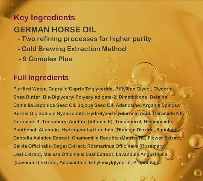 GUERISSON 9 Complex Horse Oil Cream 70g | Premium K-Beauty Moisturizer | Hydrating, Radiance-Boosting, Barrier-Supporting | Trusted Korean Daily Face Cream