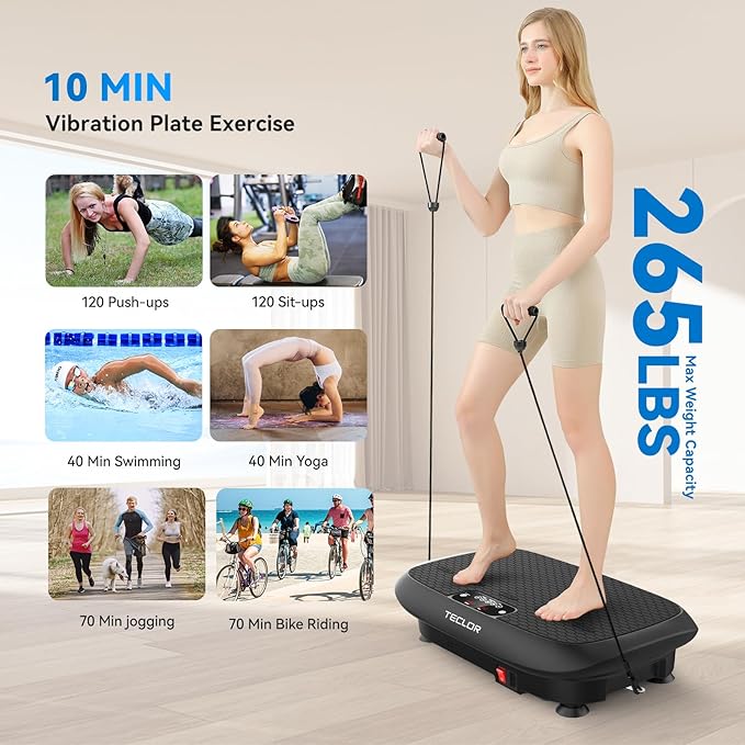 Premium Vibration Plate Exercise Machine for Lymphatic Drainage, Weight Loss, Whole Body Workout Power Vibration Plate, Shake Plate,Home Gym Fitness Equipment
