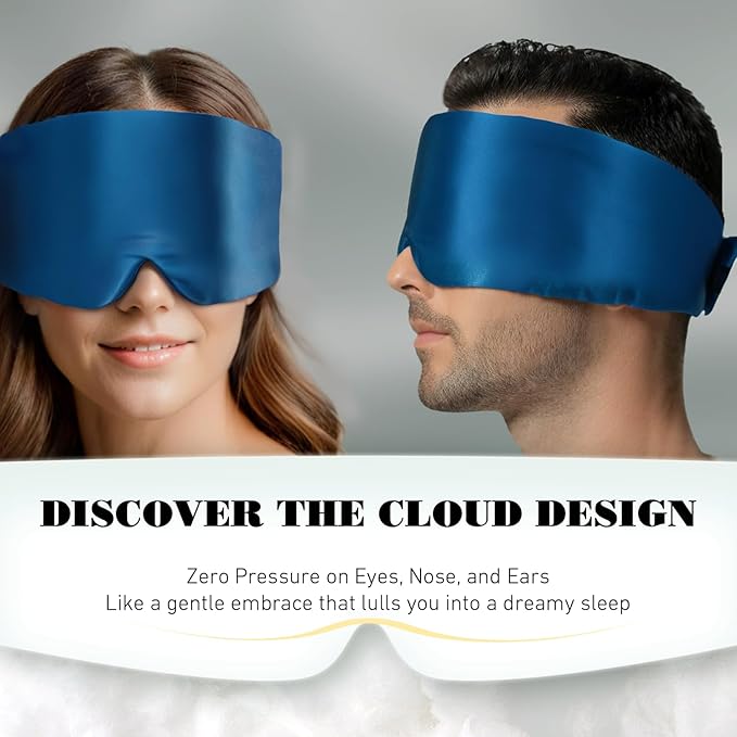 Joyhabit Silk Sleep Mask for Women and Men, Ocean Teal, Luxurious Comfort for Relaxation & Beauty Sleep, Ultra Soft & Breathable, Protects Hair & Skin