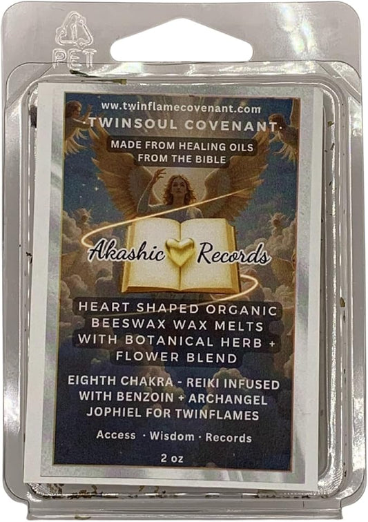 TwinFlames Chakra Wax Melt Collection – Beeswax Aromatherapy Melts with Archangel Energy, Sacred Oils & Scripture – 10 Spiritual Melts for Meditation, Alignment & Reiki (Akashic Records)