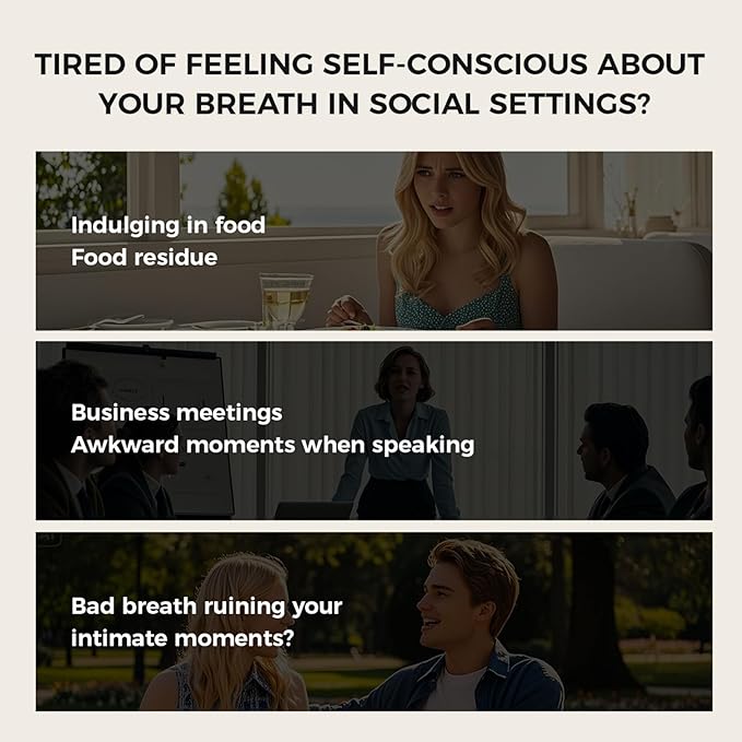 Smart Electric Oral Spray - Probiotic Mouth Spray Fresh Breath, Alcohol Free Breath Spray, Mouth Freshener Spray, Rechargeable, Travel Size, With 4 Flavors Cartridges