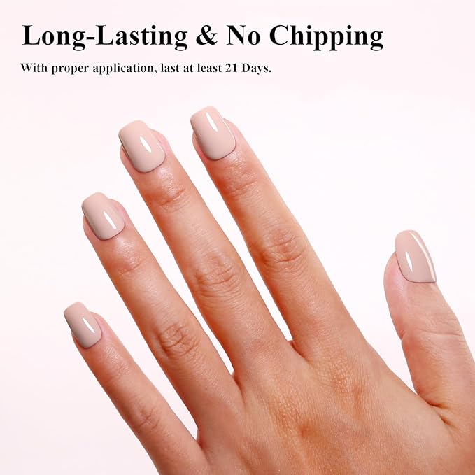 Imtiti 10ML Nude Gel Nail Polish Soak Off LED U V Neutral Nail Gel Polish DIY Nail Art Starter Manicure Salon Gel Nail Kit for Women Girls 1PCS