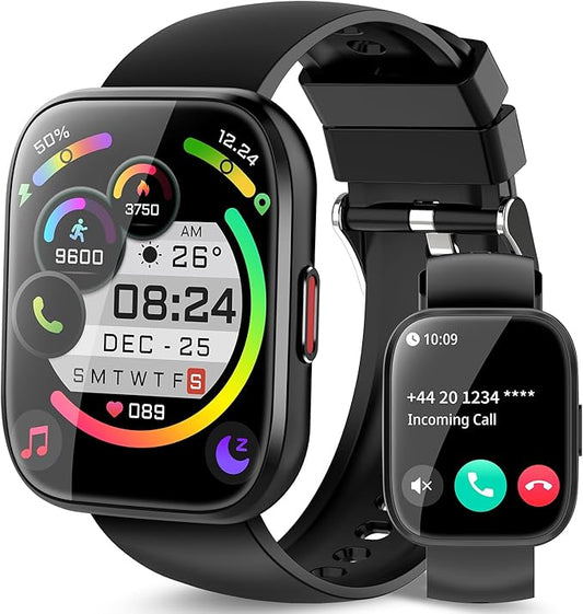Smart Watch for Men Women Bluetooth Call, 2025 New 1.85" HD Smartwatch, Fitness Watch with 120+ Sport Modes, IP68 Waterproof, Heart Rate/Sleep Monitor, Pedometer, Activity Tracker for Android iOS