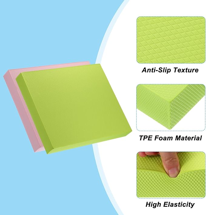 PATIKIL Balance Pad, Non-Slip TPE Foam Pad Cushion Exercise Yoga Mat Knee Pads for Fitness Stability Core Training Stretching