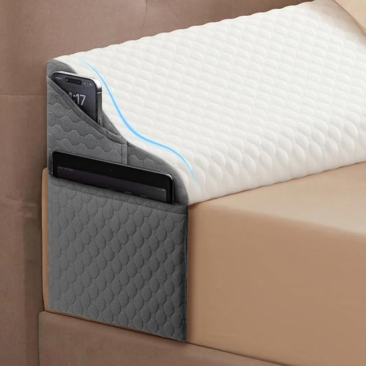Queen Size Wedge Pillow Headboard for Bed Gap Filler, Bed Wedge Pillow for Headboard Gap (0-8") Ergonomic Mattress Wedge Gap Filler for Stop Pillows, Phones & Items Falling Down(60"X10"X6")
