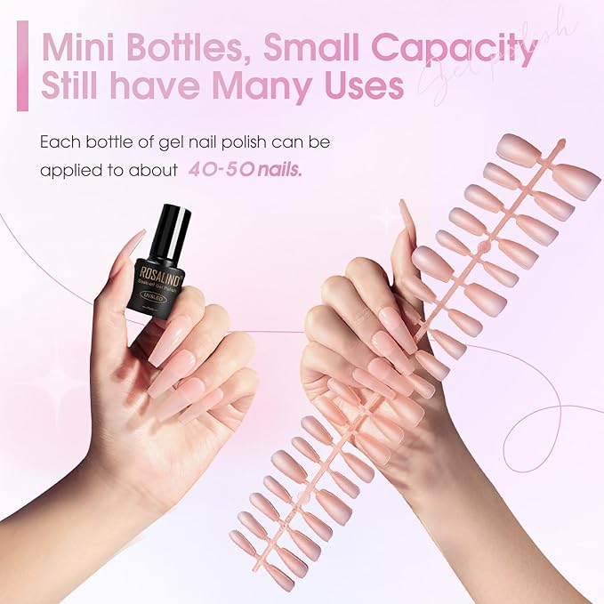 ROSALIND Pearl Gel Nail Polish - 12 Colors Pearlescent Shell Gel Polish Set with Dotting Pen Shell Swirl Thread Effect Soak Off UV Set Shimmer Nail Art Collection Manicure Gift for Women