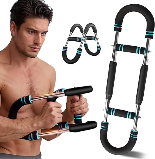 Twister Arm Trainer, 60-110lb Adjustable Chest & Arm Muscle Trainer for Men, Forearm Strengthener Shoulder Arm Exercise Equipment, Chest Workout Bar Portable Arm Exerciser for Home Fitness