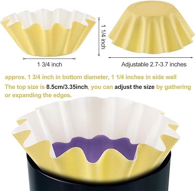 Boao Wax Melt Liners Reusable Wax Warmer Containers Leakproof Cups for Scented Candle, Paper Holders for Electric Pluggable Melter and Burner(Yellow,25 Pieces)