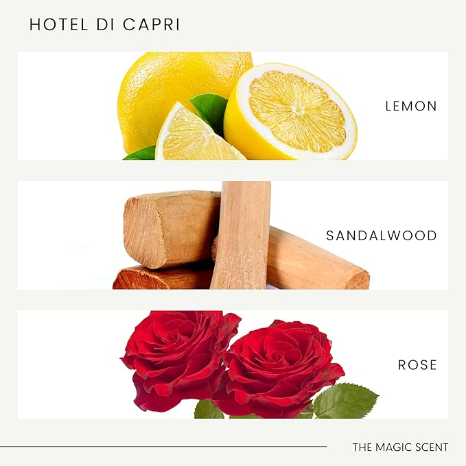 The Magic Scent Hotel Di Capri Hotel Scent Diffuser Oil - Cold-Air & Ultrasonic Fragrance Oil for Diffuser Inspired by Capri, Italy - Essential Oils for Diffusers Aromatherapy (500 ml)