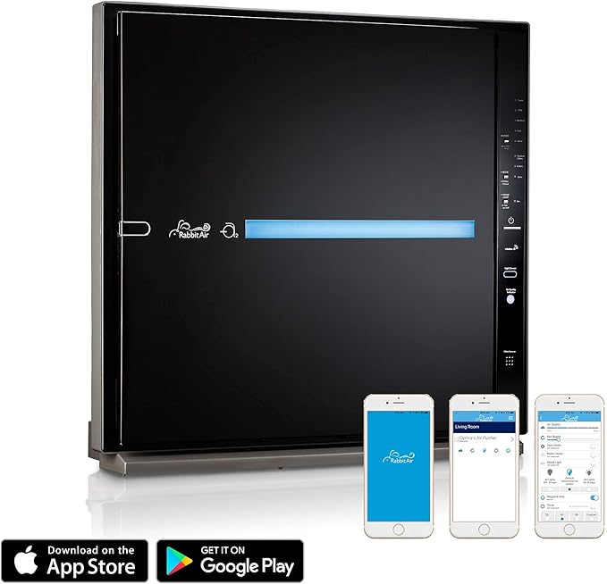 Rabbit Air, MinusA2 Air Purifiers for Home, Ultra Quiet HEPA Air Purifier - Wall Mountable Air Purifiers for Home, Allergies, Dust, Mold, Smoke & VOCs - (SPA-780N, Black, Asthma and Allergy Friendly)