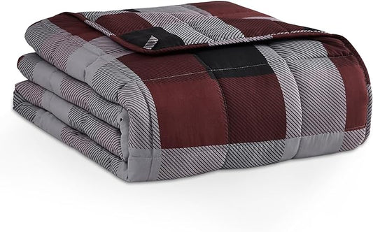 L'AGRATY Weighted Blanket - 60"x80" 25lbs Cooling Breathable Heavy Blanket Microfiber Material with Glass Beads for Adult All-Season Summer Fall Winter Soft Thick Comfort
