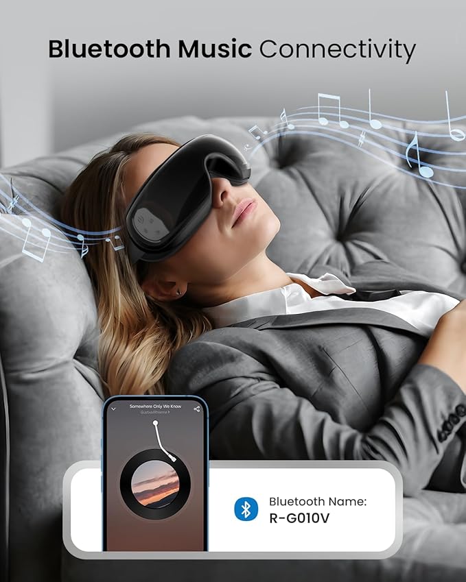 RENPHO Eyeris 3 Eye Massager with Heat and Cooling for Migraines, Voice Control Eye Mask, Eye Care Device with DIY Massage Setting, Birthday Gifts for Women/Men, Reduce Dry Eyes