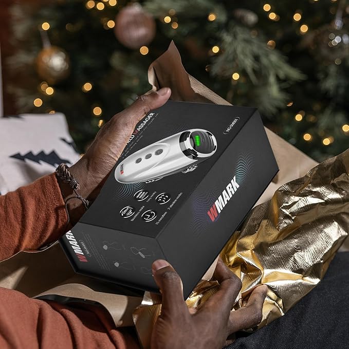 Professional Haircut Massager/Cordless Handheld Massager, Vibration Neck/Legs/Hands/face Massager, 2 Massage nodes 2600AMH (Silver)