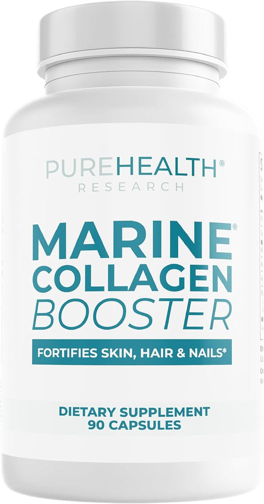 Marine Collagen and Hyaluronic Acid Supplements, Aloe Vera Leaf Gel and Vitamin E Collagen Peptides Pills–Collagen Supplements With Hyaluronic Acid for Hair Skin Nails-90 Collagen Caps