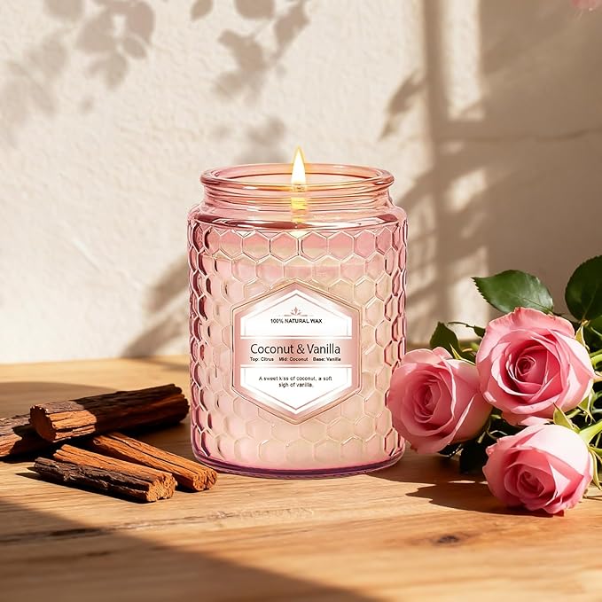 6 Pack Soy Wax Candles Sets, Scented Candles Gifts Sets for Women Birthday Christmas, 5.5 Oz Each Natural Aromatherapy Candles for Home, Spa, Relaxation & Home Decoration