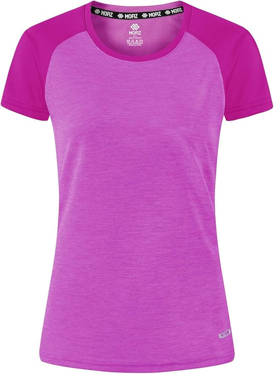 MoFiz Women's Short Sleeve UPF 50+ Sun Protection Sports T-Shirt Quick Dry Running Workout Athletic Tee Top