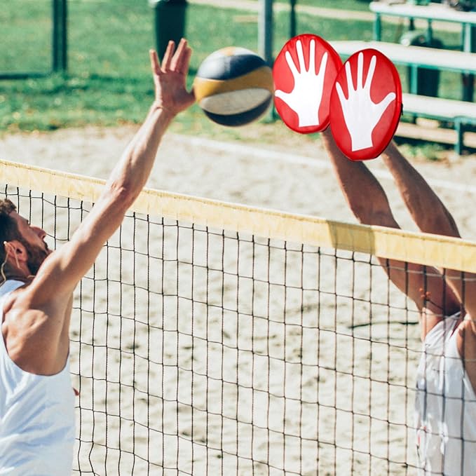 Volleyball Blocking Pad Volleyball Setter Training Equipment Red Round Training Aid Player for Hitting and Blocking Mimics Hand Hitting Trainer Protects Blockers Hands