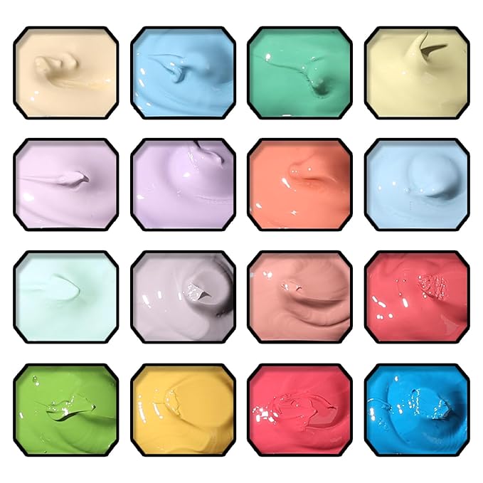 Sponge Pat Paint Nail Gel, Ombre Nails Gradient Gel Nail Blush Blooming Aura Nails Drawing Stripper Floral Painting DIY Nail Art, No Wipe, UV/LED Curing (16 Colors G)